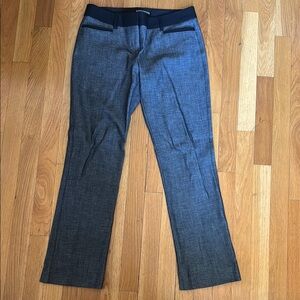 Gray Dress Pants with Black Waistband